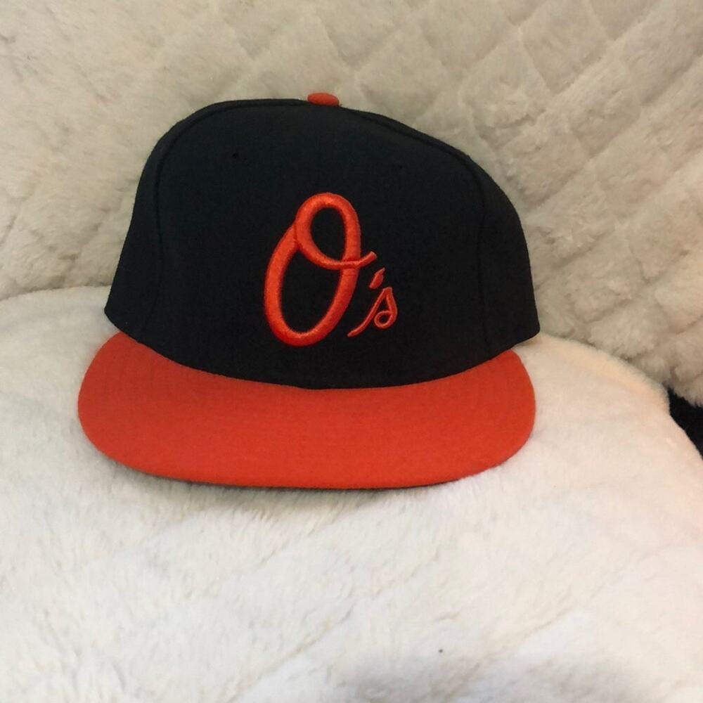 NWOT Orioles Baseball Cap Black/orange 7 1/4